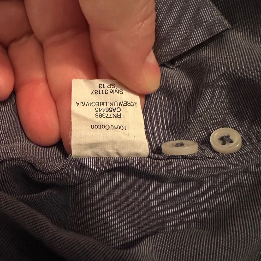 J. Crew Men's Slim Flex Button-Down Oxford Shirt Cotton Large